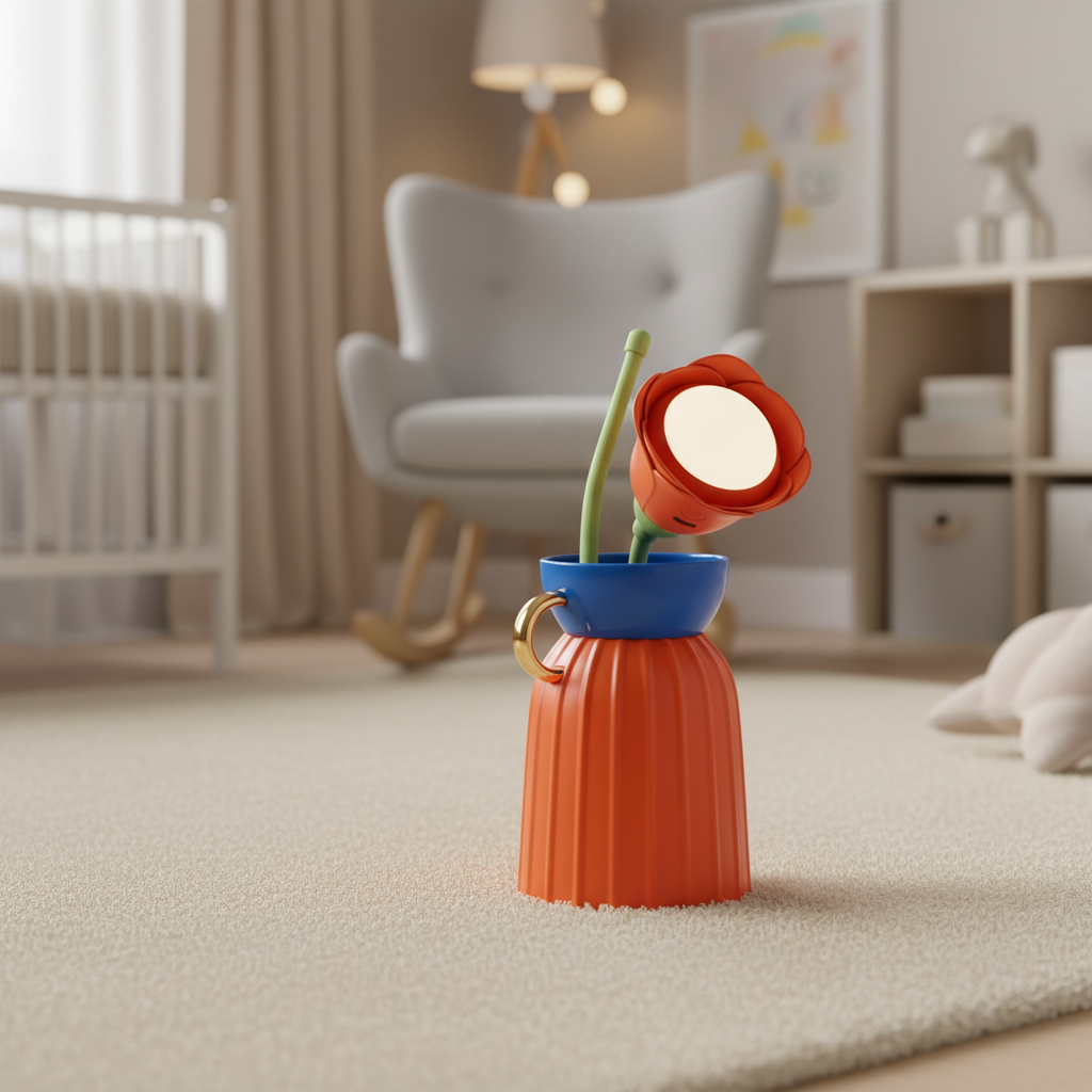 Aqua Flower Vase LED Lamp